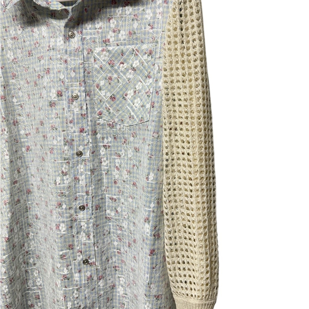 POL Long Floral Crochet Duster - Picture 6 of 12